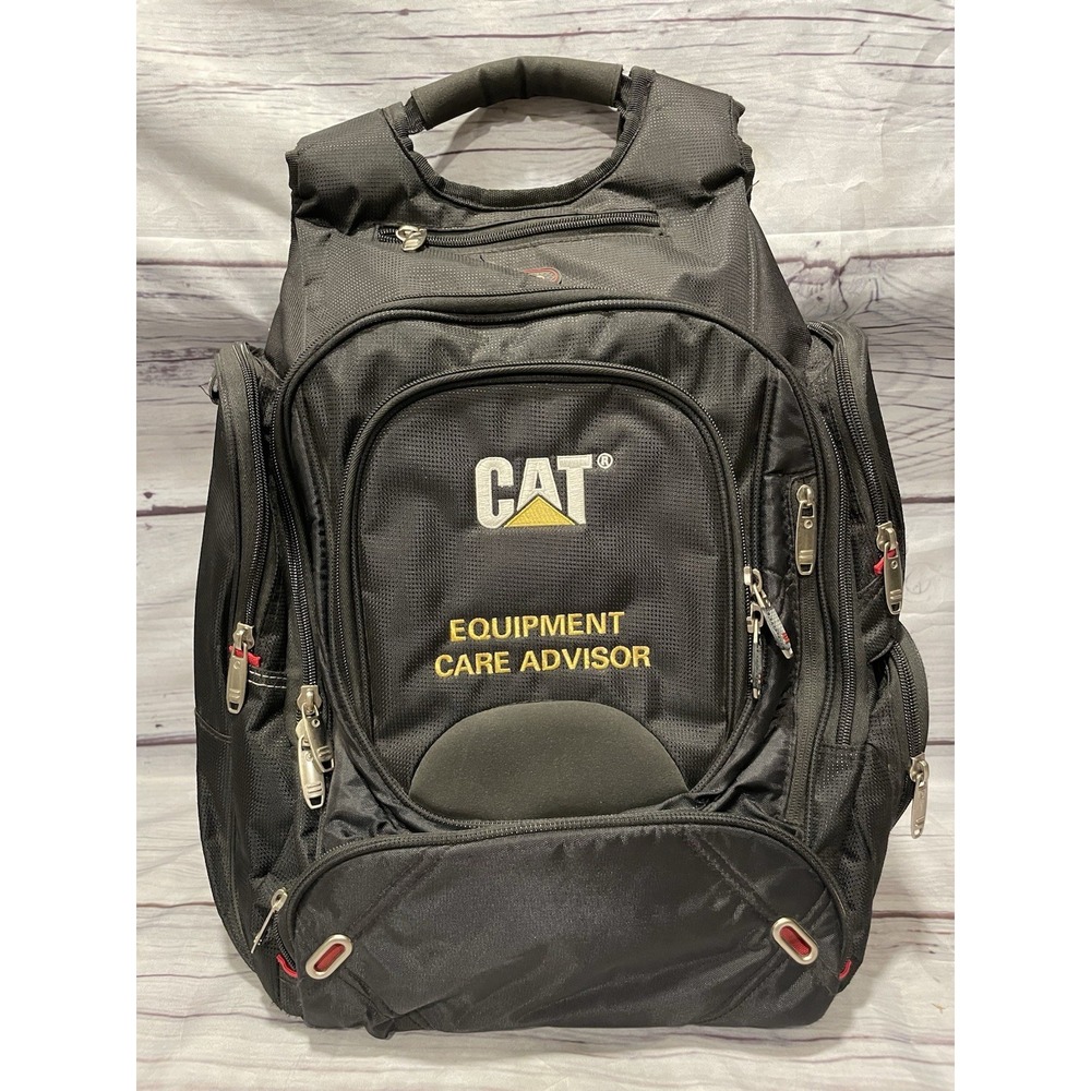 Caterpillar CAT LEEDS Equipment Care Backpack Black Travel Work Heavy Duty Bag